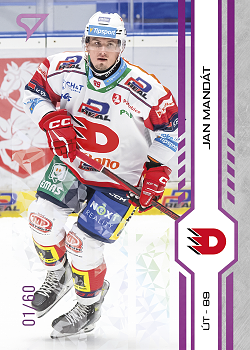 Jan Mandat Pardubice Tipsport ELH 2024/25 SportZoo 2. serie Purple Iceberg /60 #266